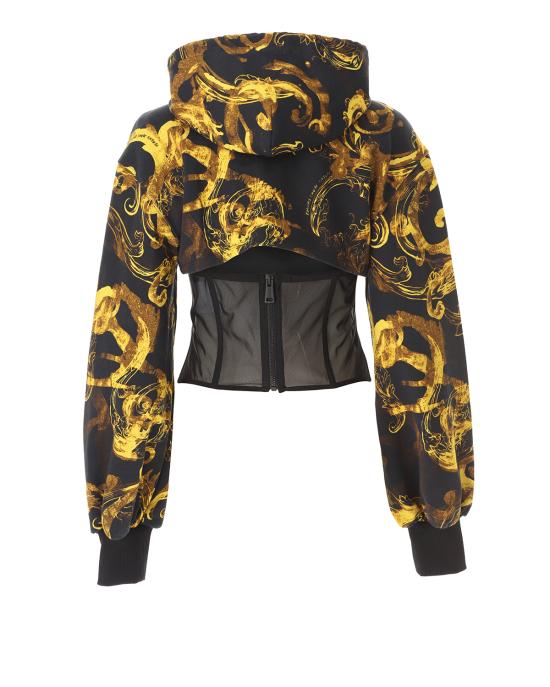  베르사체 후드 티셔츠 76HAI3A1 76DP301 G89 NERO MULTI - VERSACE