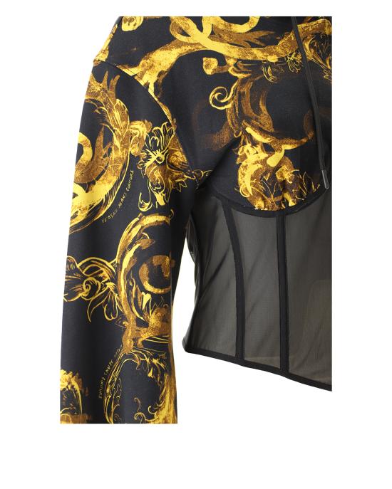  베르사체 후드 티셔츠 76HAI3A1 76DP301 G89 NERO MULTI - VERSACE