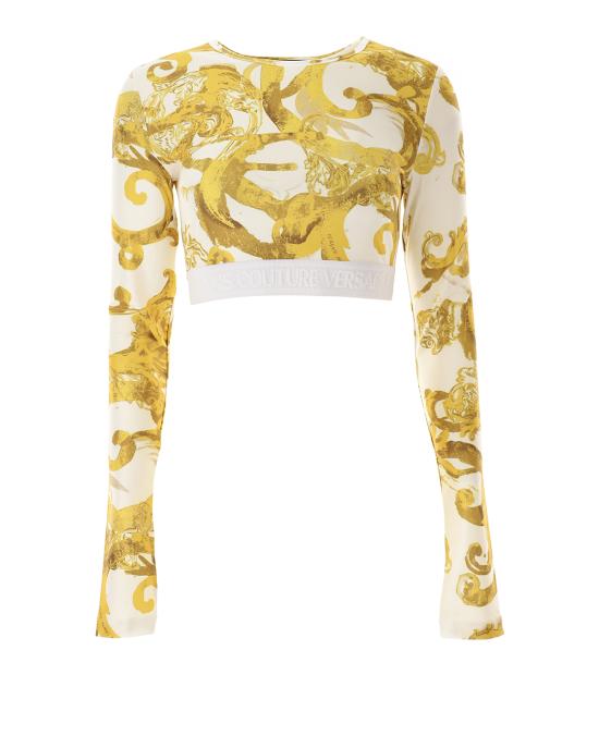  베르사체 긴팔 티셔츠 76HAH218 76DP218 G03 BIANCO MULTI