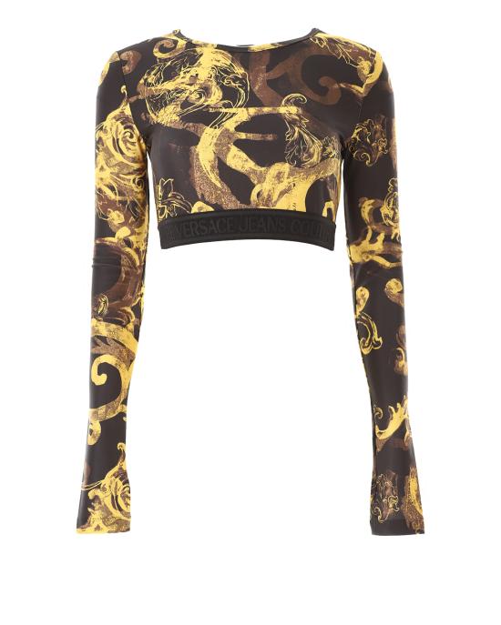  베르사체 긴팔 티셔츠 76HAH218 76DP218 G89 NERO MULTI