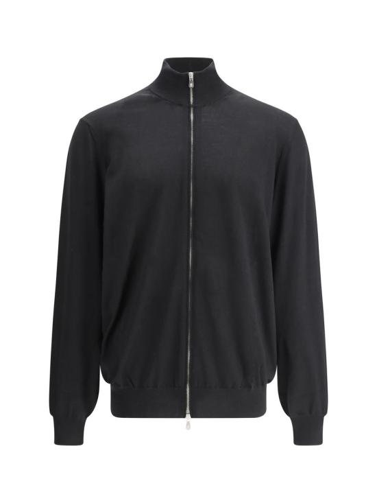 26SS 브루넬로 쿠치넬리 집업 니트 M2400106 CH101 Black