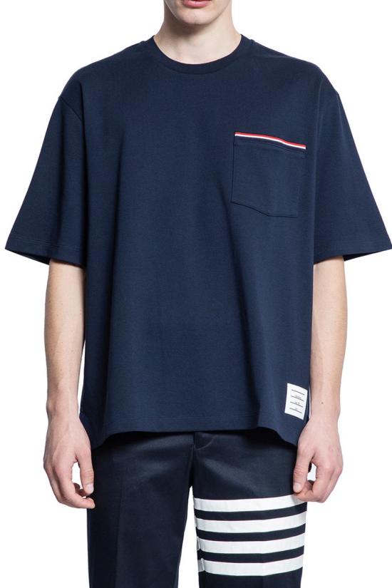 26SS 톰브라운 반팔 티셔츠 MJS183A07323 415 BLUE