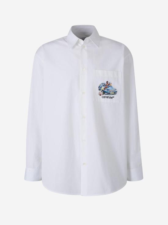 25SS 오프화이트 긴팔 셔츠 OMGE004S25FAB004OMGE004S25FAB004 0187WHITE MULT