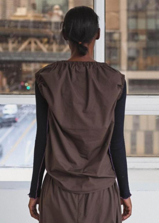  베이스레인지 블라우스 미아 탑 - BASERANGE