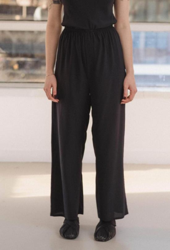  베이스레인지 스트레이트 팬츠 실크 스토아 팬츠 - BASERANGE