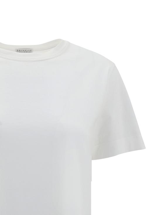 26FW 브루넬로 쿠치넬리 코튼 티셔츠 M0T81BI100 C6159 WHITE - BRUNELLO CUCINELLI