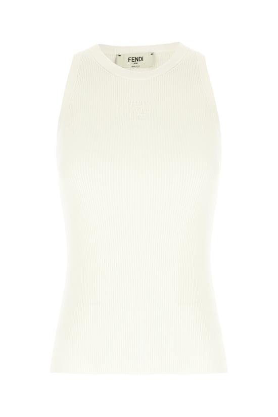 25SS 펜디 민소매 티셔츠 FZXD56AUI4 F08QQ Bianco