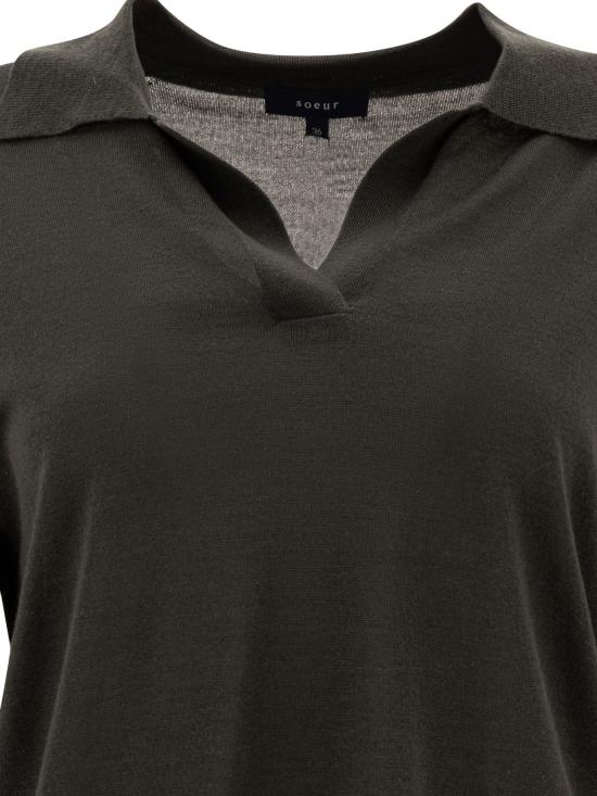 25SS 쉐르 폴로 티셔츠 PUL1606ELTONKAK01 Grey - SOEUR