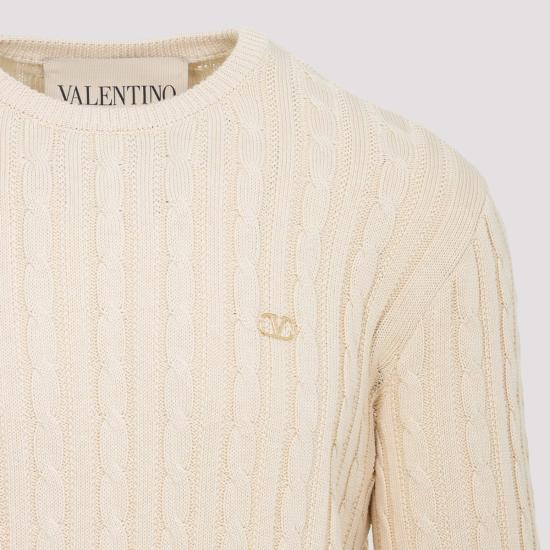 25FW 발렌티노 가라바니 스웨터 7V3KC34SB1B 581 WHITE - VALENTINO GARAVANI