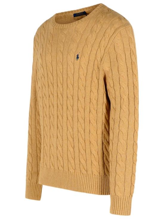  폴로 랄프로렌 로고 자수 케이블 니트 스웨터 710775885 014 Brown - POLO RALPH LAUREN
