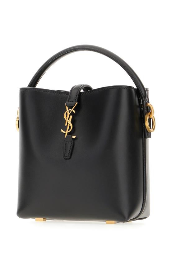 26FW 생로랑 르 37 미니 샤이니 레더 버킷백 7658702R20W 1000 Nero - SAINT LAURENT