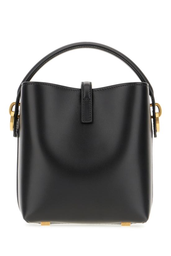 26FW 생로랑 르 37 미니 샤이니 레더 버킷백 7658702R20W 1000 Nero - SAINT LAURENT