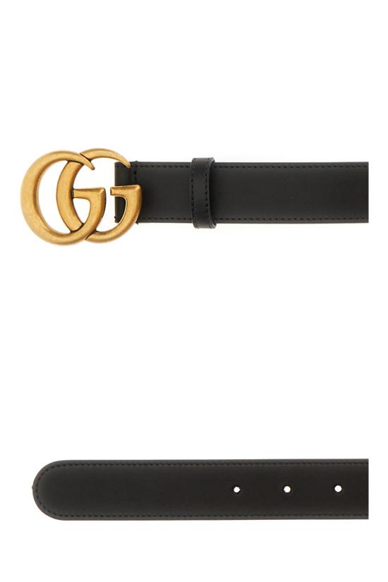 26FW 구찌 GG 마몽 씬 벨트 414516AP00T 1000 Nero - GUCCI