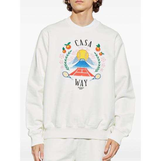 25FW 카사블랑카 긴팔 티셔츠 JTP 293 03 OFFWH WHITE - CASABLANCA