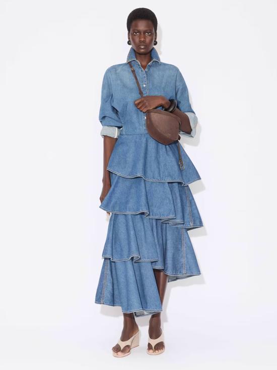 25FW 알라이아 셔츠 AA9C0988D004B 505 BLEU MINERAL - ALAIA