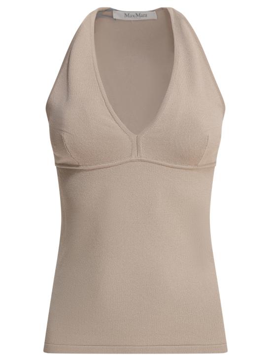 25SS 막스마라 아르미타 V넥 슬리브리스 탑 2511361313600ARMIDA1234007 Beige