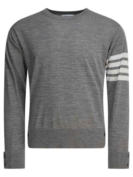 25FW 톰브라운 사선완장 메리노 울 니트 MKA002AY1014058 Grey