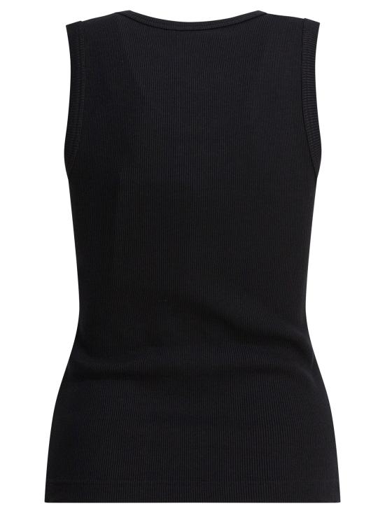 25FW 알렉산더 맥퀸 로고 플래킷 탱크탑  839507QLAER1000 Black - ALEXANDER MCQUEEN