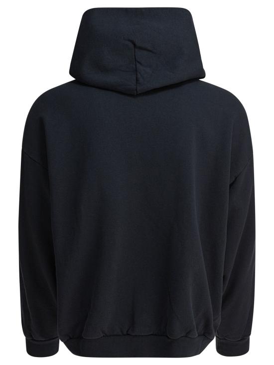 25FW 발렌시아가 미디엄 핏 후드 티셔츠 767877TSVO31083 Black - BALENCIAGA