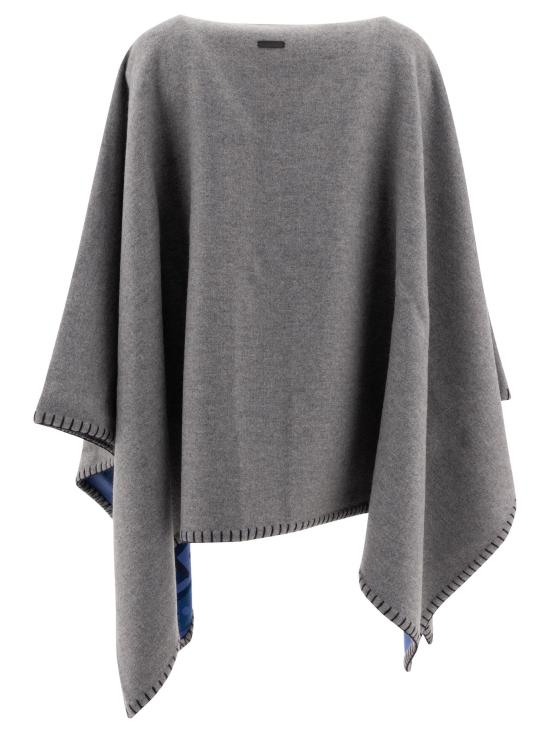 25SS 살바토레 페라가모 케이프 0779394 Grey - SALVATORE FERRAGAMO