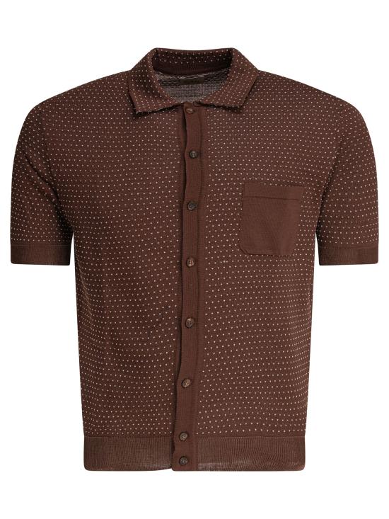  라키 반팔 셔츠 JUNEAU TKTABACCO PANNA Brown