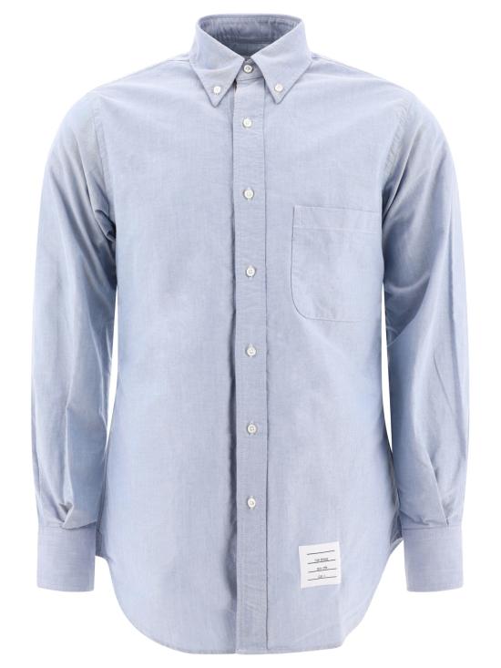 25FW 톰브라운 옥스포드 클래식 그로그랭 플래킷 셔츠 MWL010EF0313480 Light blue