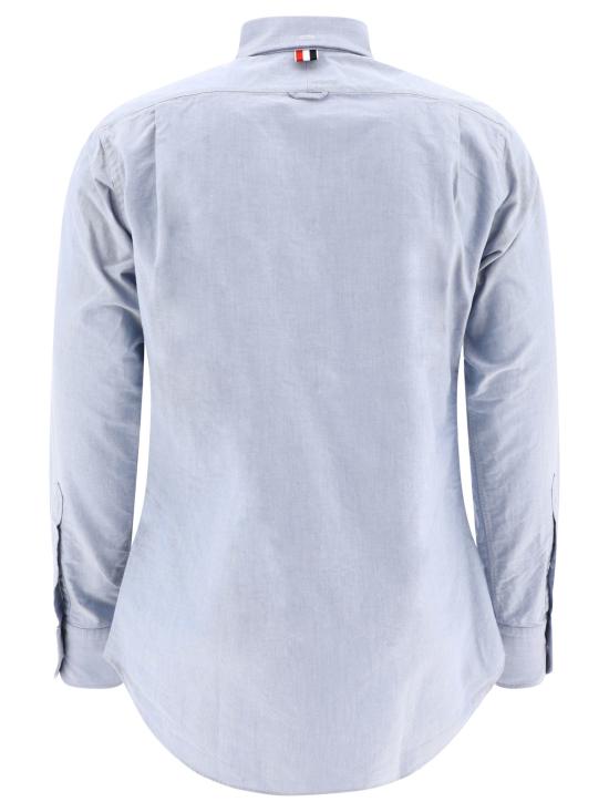 25FW 톰브라운 옥스포드 클래식 그로그랭 플래킷 셔츠 MWL010EF0313480 Light blue - THOM BROWNE