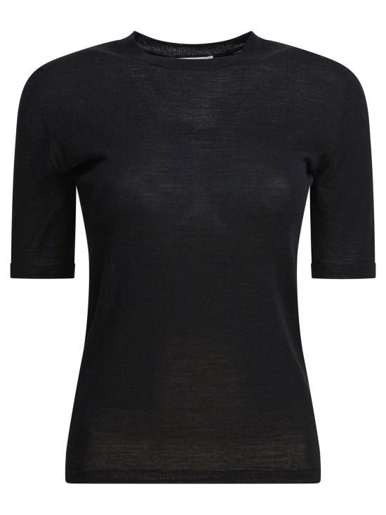 25FW 막스마라 GERICO 버진울 반소매 니트 탑 2521366161GERICO002 Black