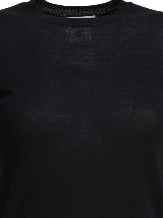 25FW 막스마라 GERICO 버진울 반소매 니트 탑 2521366161GERICO002 Black - MAX MARA