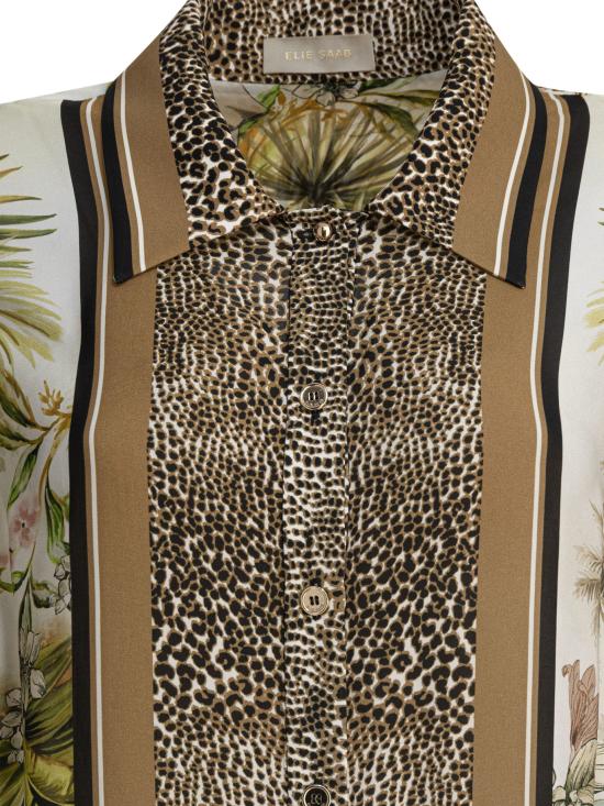 25SS 엘리 사브 블라우스 SH108PS25SI001FOULARD Brown - ELIE SAAB