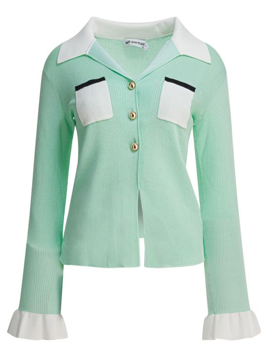 25FW 셀프 포트레이트 긴팔 티셔츠 PF25 046TA GGREEN Green