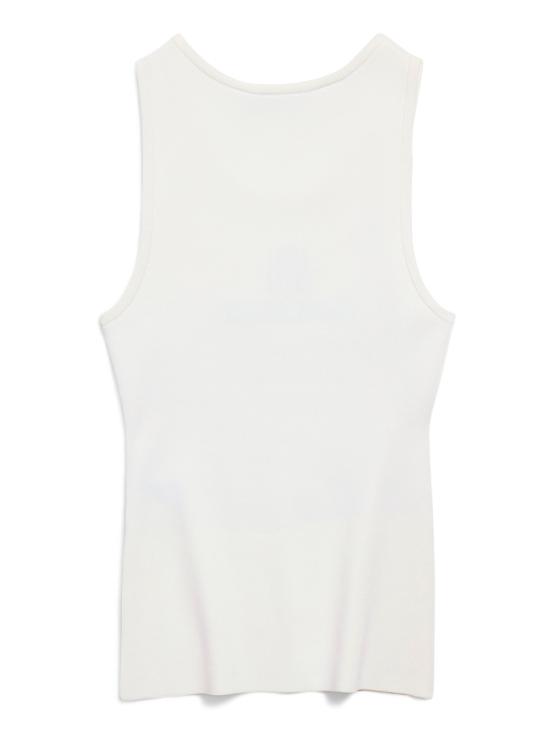 25FW 발렌시아가 민소매 티셔츠 835500 T5231 9040 WHITE BLACK - BALENCIAGA