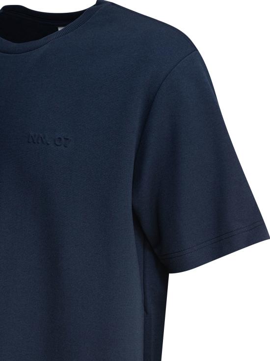 26SS 엔엔07 반팔 티셔츠 2513457250NAT SS LOGO TEE 3457NAVY BLUE Blue - NN07