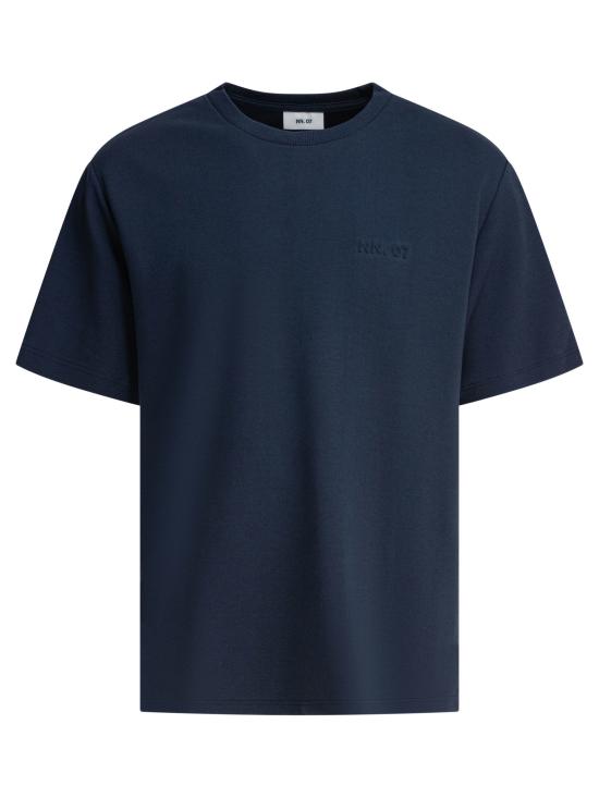 26SS 엔엔07 반팔 티셔츠 2513457250NAT SS LOGO TEE 3457NAVY BLUE Blue