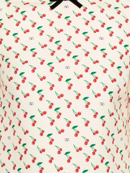 25FW 발렌티노 PAP 미디 원피스 7B3VAFG5 9HQCRF Ivory red - VALENTINO PAP