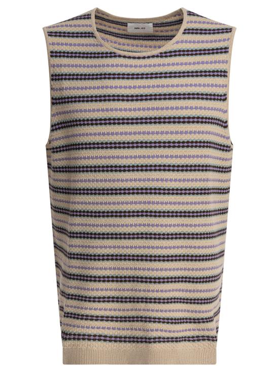 26SS 엔엔07 니트 베스트 2526686709BARI TANK 6686MULTI STRIPE Beige