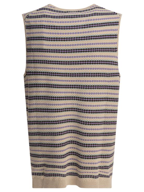 26SS 엔엔07 니트 베스트 2526686709BARI TANK 6686MULTI STRIPE Beige - NN07