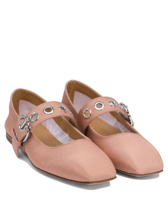 25SS 에이드 플랫 슈즈 UMA EYELETGROSGRAIN CORAL Pink - AEYDE