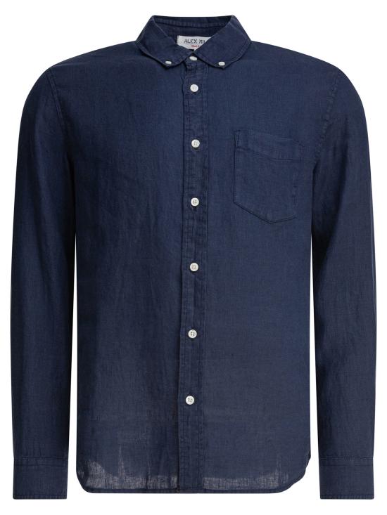 25FW 알렉스 밀 긴팔 셔츠 224 MS049 2703NAVY Blue