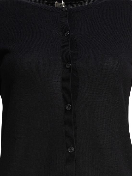 25FW 토템 가디건 243 WRT0329 YA0079001 Black - TOTEME