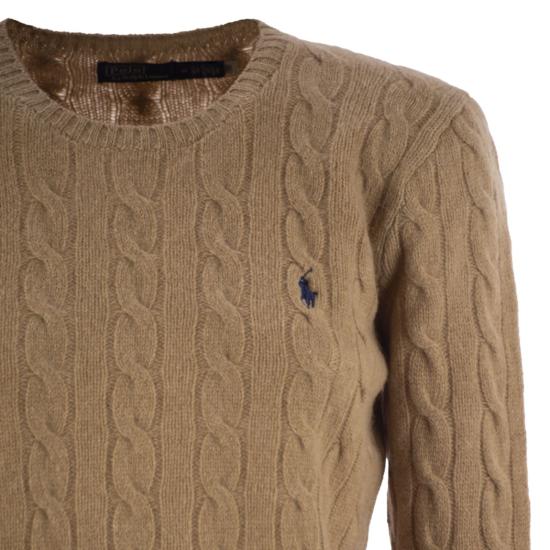 25FW 폴로 랄프로렌 폴로 자수 케이블 니트 스웨터 211971865 CAMEL - POLO RALPH LAUREN