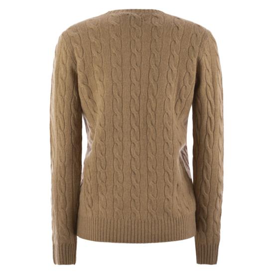 25FW 폴로 랄프로렌 폴로 자수 케이블 니트 스웨터 211971865 CAMEL - POLO RALPH LAUREN