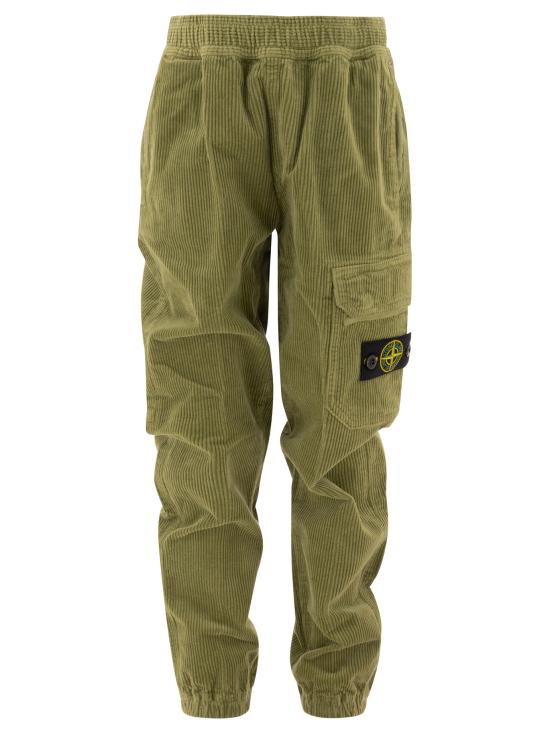 24FW [키즈] 스톤 아일랜드 스트레이트 팬츠 811630403V0055 Green