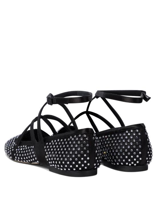 25SS 지미추 플랫 슈즈 ASTORIA FLATQHSBLACK CRYSTAL Black - JIMMY CHOO