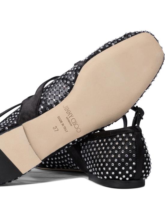 25SS 지미추 플랫 슈즈 ASTORIA FLATQHSBLACK CRYSTAL Black - JIMMY CHOO