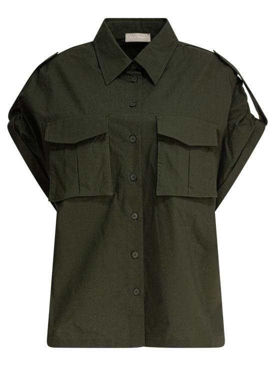 25SS 엘리 사브 셔츠 SH089NS25PO009PALM SHADE GREEN