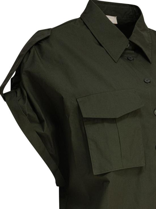 25SS 엘리 사브 셔츠 SH089NS25PO009PALM SHADE GREEN - ELIE SAAB