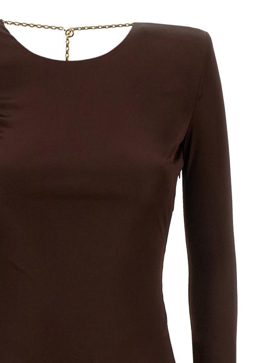 25FW 엘리자베타프랜치 롱 원피스 ABR1056E2EA3 BROWN - ELISABETTA FRANCHI