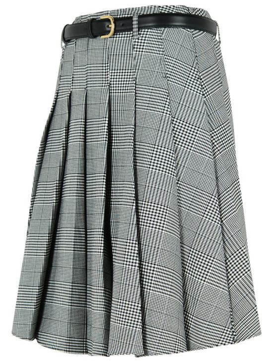 25FW 셀프 포트레이트 미디 스커트 PF25 104MSK BWBLACK AND WHITE Black - SELF PORTRAIT