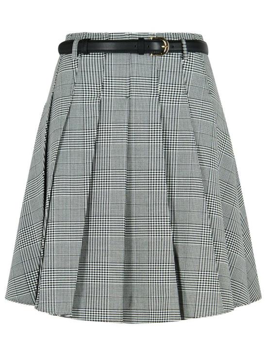 25FW 셀프 포트레이트 미디 스커트 PF25 104MSK BWBLACK AND WHITE Black